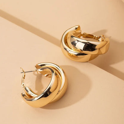 Gold Double Hoop Earrings