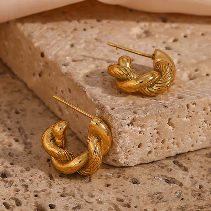 Orecchini intrecciati 18K